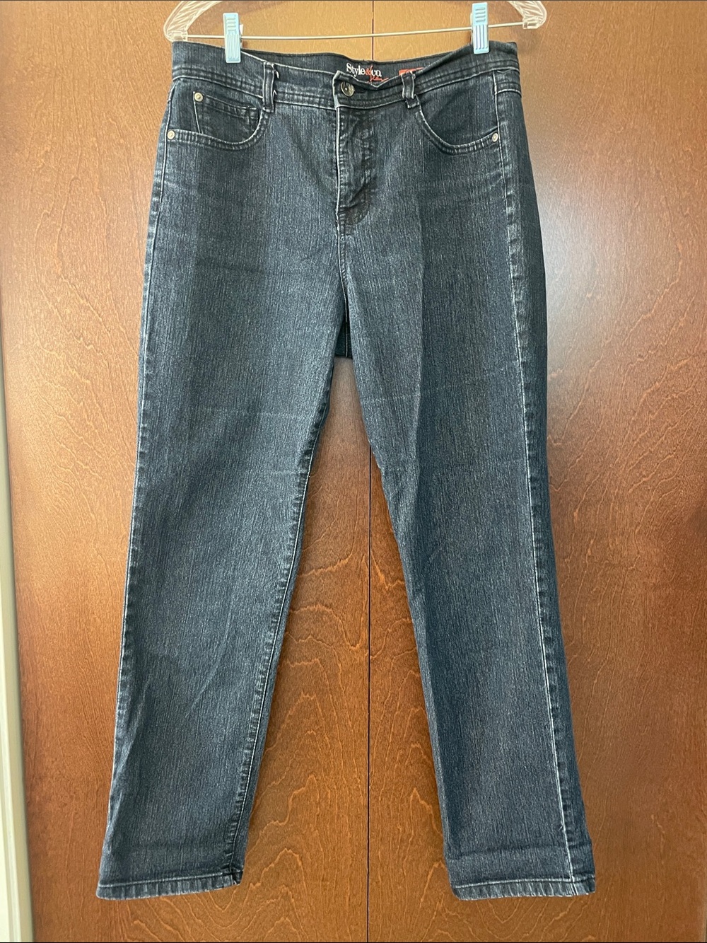 Style&Co Women's Straight-Leg Jeans in Dark Blue Wash
